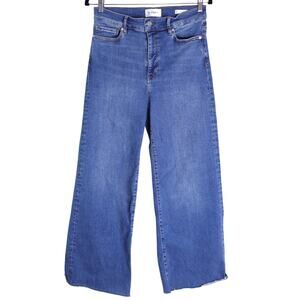 FRAME Le Pixie Slim Palazzo Jeans Blue Mermaid High Rise Women's 30